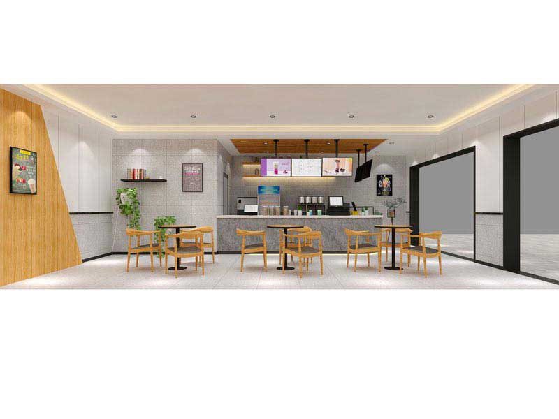 北歐現(xiàn)代茶飲空間用餐區(qū)