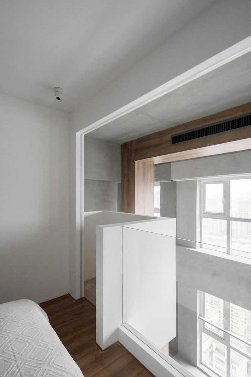 北歐現(xiàn)代風(fēng)格公寓夾層臥室玻璃護(hù)欄