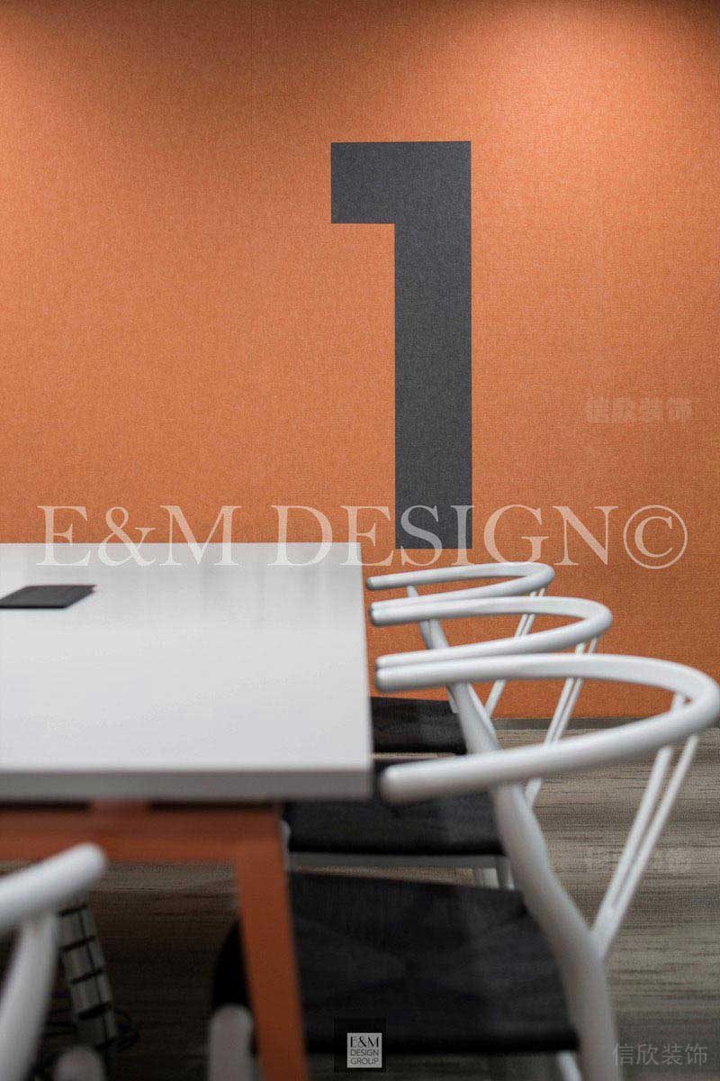 橙色墻面設(shè)計效果圖