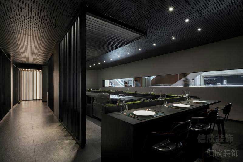 餐廳后現(xiàn)代風(fēng)黑白灰用餐區(qū)效果圖