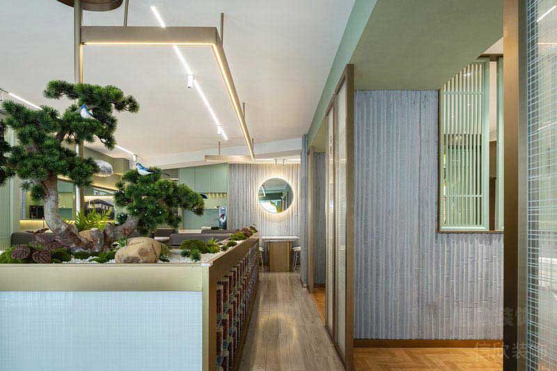 餐廳現(xiàn)代輕奢風(fēng)過道效果圖