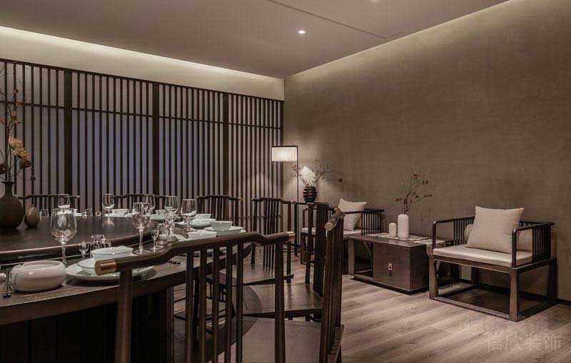 餐廳新中式風(fēng)豪華包房效果圖