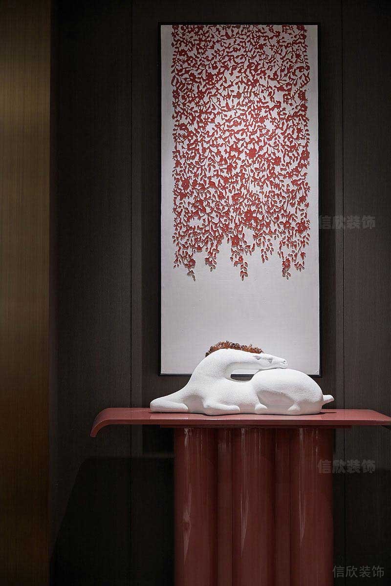 餐廳新中式風(fēng)玄關(guān)掛畫效果圖