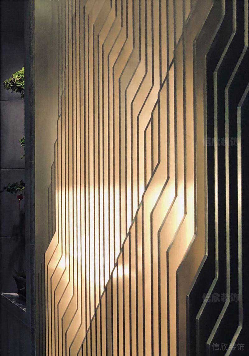 餐廳中式風(fēng)金屬墻面效果圖