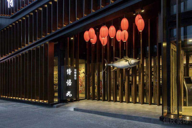 餐廳中式風(fēng)門(mén)面效果圖