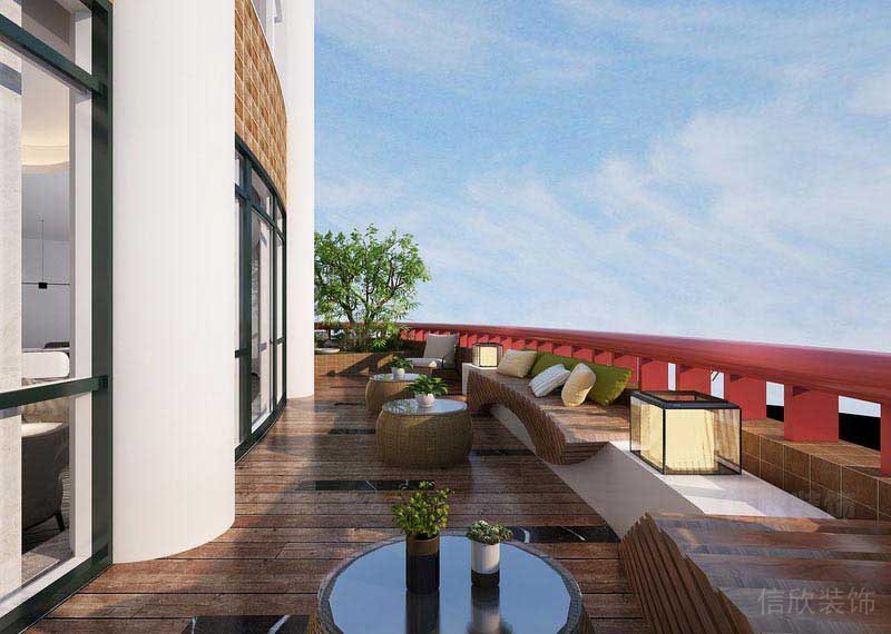 東南亞風(fēng)格別墅空中花園