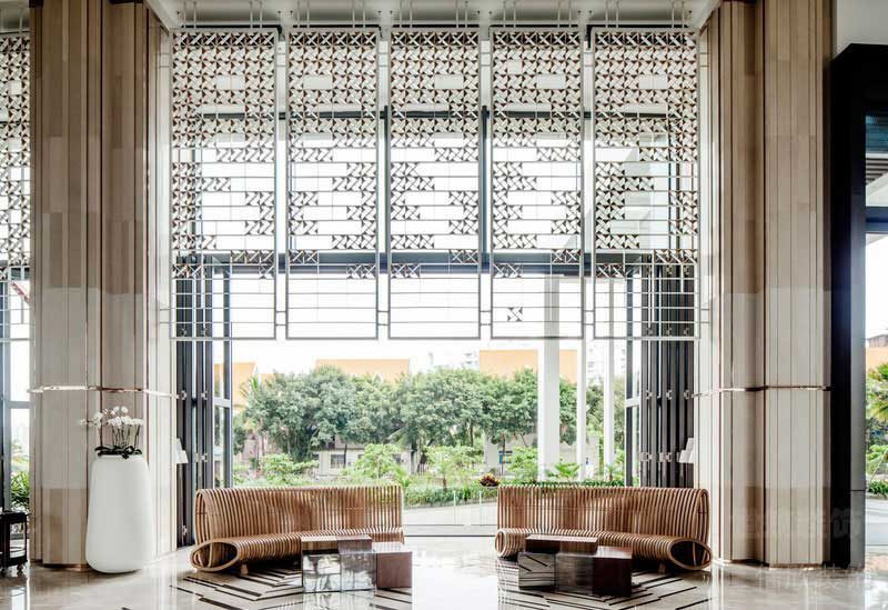 東南亞混搭風(fēng)酒店大堂休息區(qū)