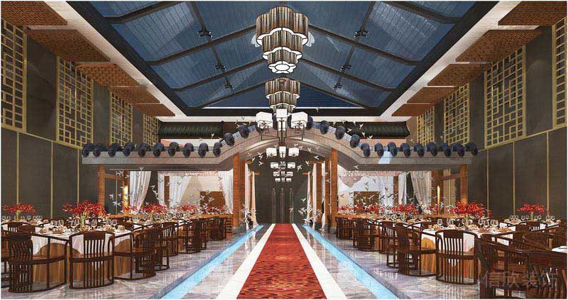大型中式餐廳設(shè)計(jì)效果圖