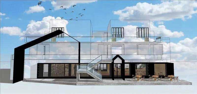 二手房改造別墅現(xiàn)代風(fēng)立面效果圖