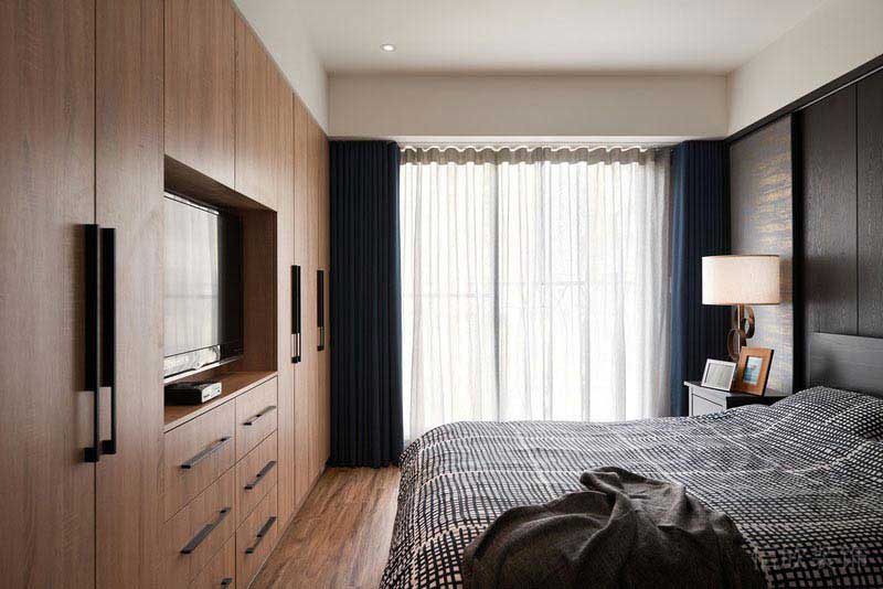 二手房改造現(xiàn)代簡約風主臥效果圖(3)