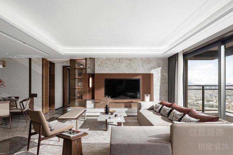 二手房改造現(xiàn)代簡(jiǎn)約風(fēng)客廳效果圖(1)