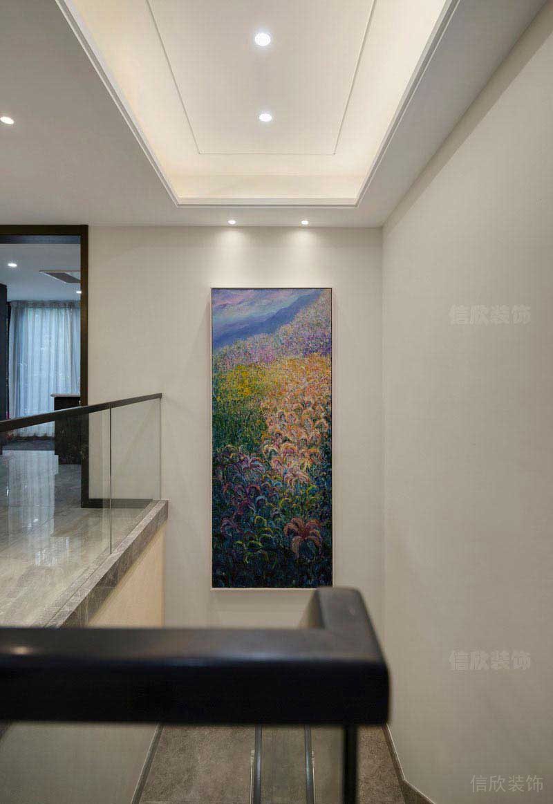 二手房改造現(xiàn)代簡約風(fēng)大理石樓梯效果圖