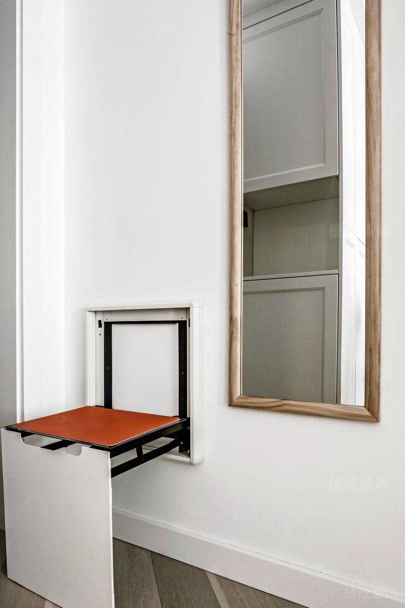 二手房改造現(xiàn)代簡約風換鞋凳效果圖