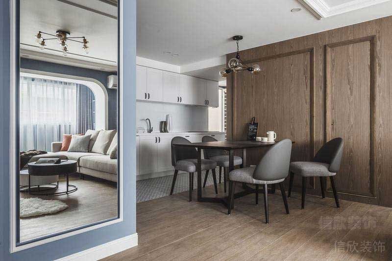 二手房改造現(xiàn)代簡(jiǎn)約風(fēng)開放式廚房餐廳效果圖(新居現(xiàn)代輕奢風(fēng)客廳效果圖)