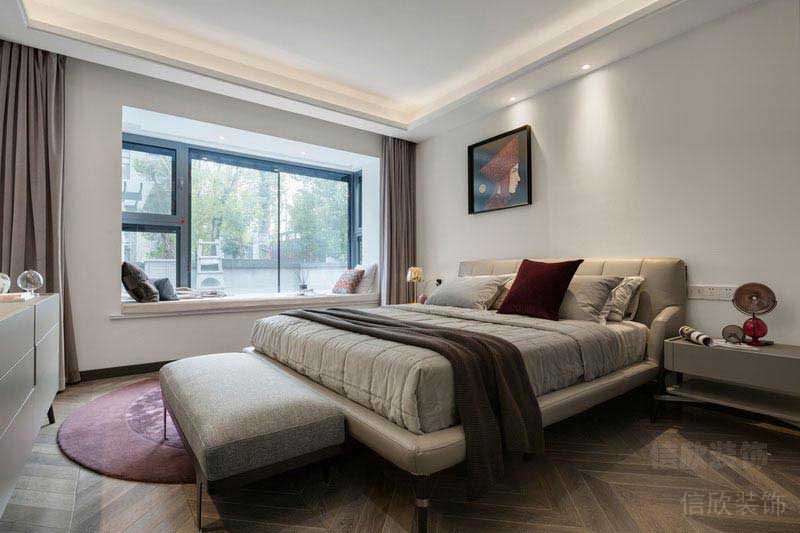 二手房改造現(xiàn)代簡(jiǎn)約風(fēng)主臥效果圖(2)
