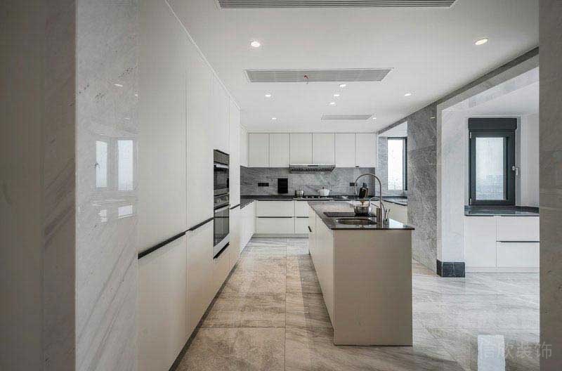 二手房改造現(xiàn)代簡(jiǎn)約風(fēng)開放式廚房效果圖(2)