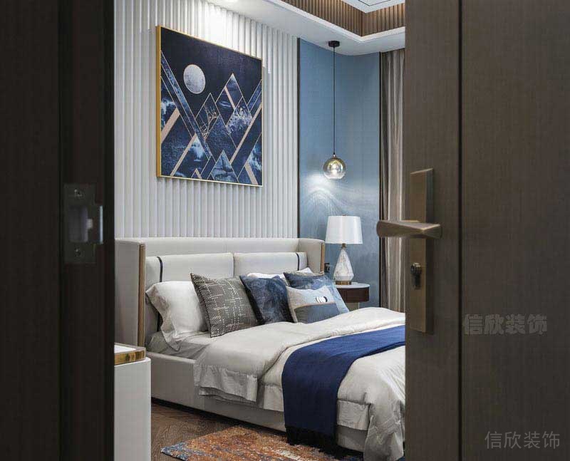 二手房改造現(xiàn)代輕奢風(fēng)主臥效果圖