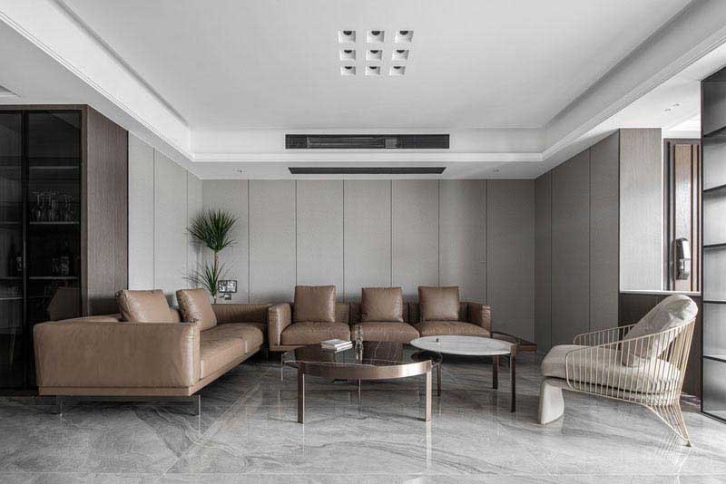 二手房改造現(xiàn)代輕奢風(fēng)沙發(fā)背景墻效果圖 (1)