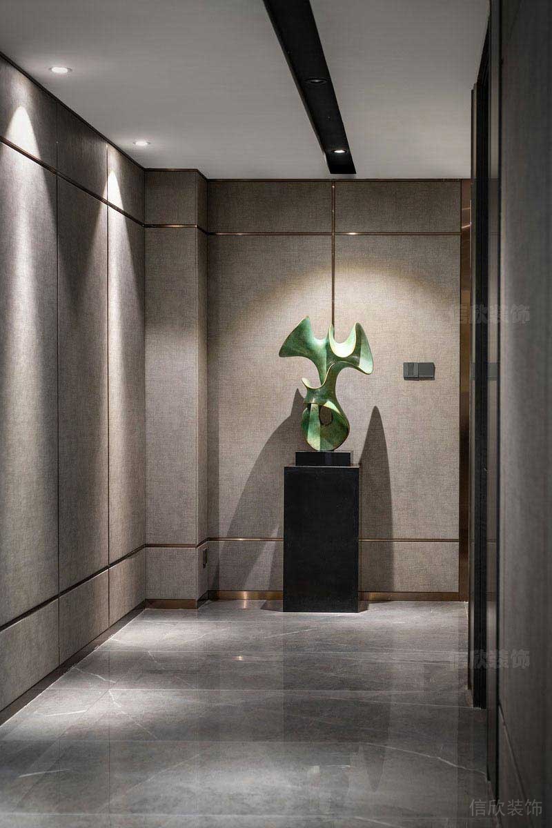 過道深色墻板設(shè)計(jì)圖