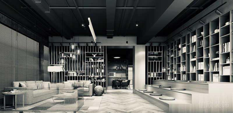 工業(yè)風辦公室休閑閱覽區(qū)