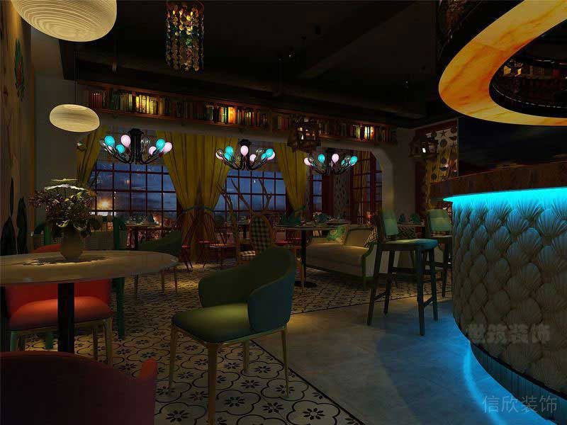 混搭風(fēng)酒吧空間效果圖