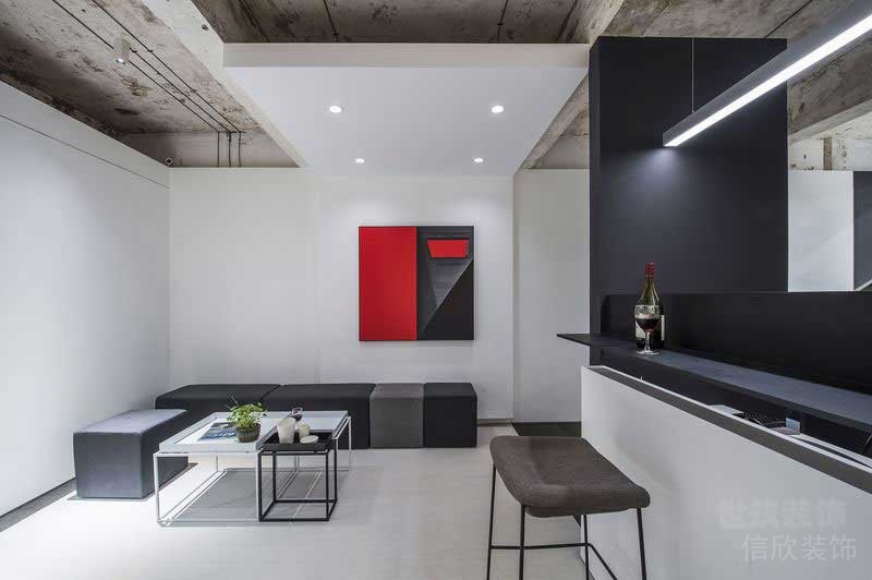 后現(xiàn)代工業(yè)風辦公室員工休閑吧臺