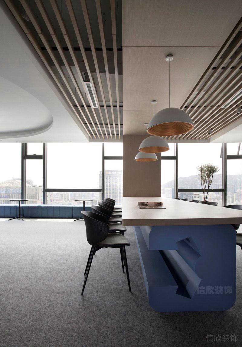 會(huì)議桌和頂連為一體的設(shè)計(jì)效果圖