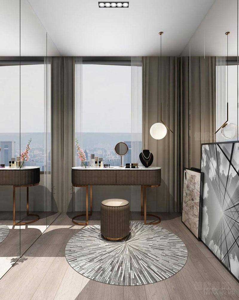 美容店化妝間輕奢放裝飾設(shè)計效果