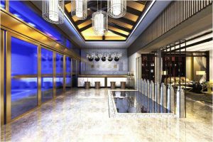 酒店輕奢風(fēng)前臺(tái)效果圖