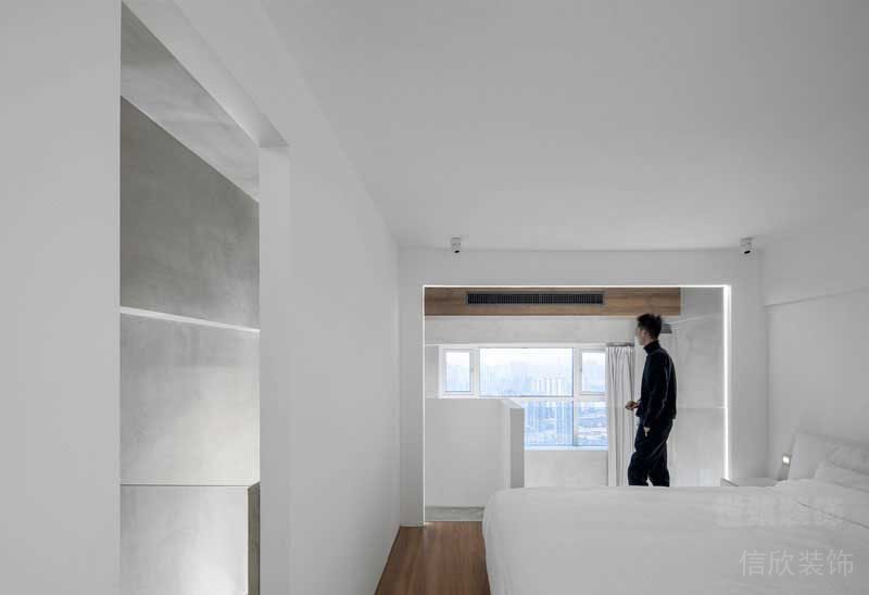 極簡純白風(fēng)公寓臥室