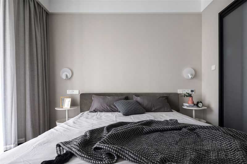 極簡風(fēng)格公寓休息區(qū)睡床