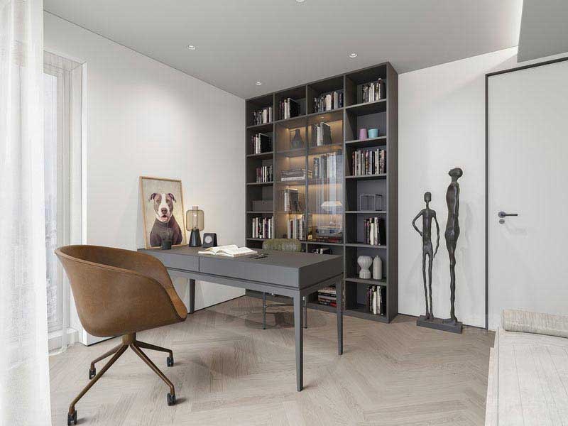 極簡風(fēng)格豪華別墅書房