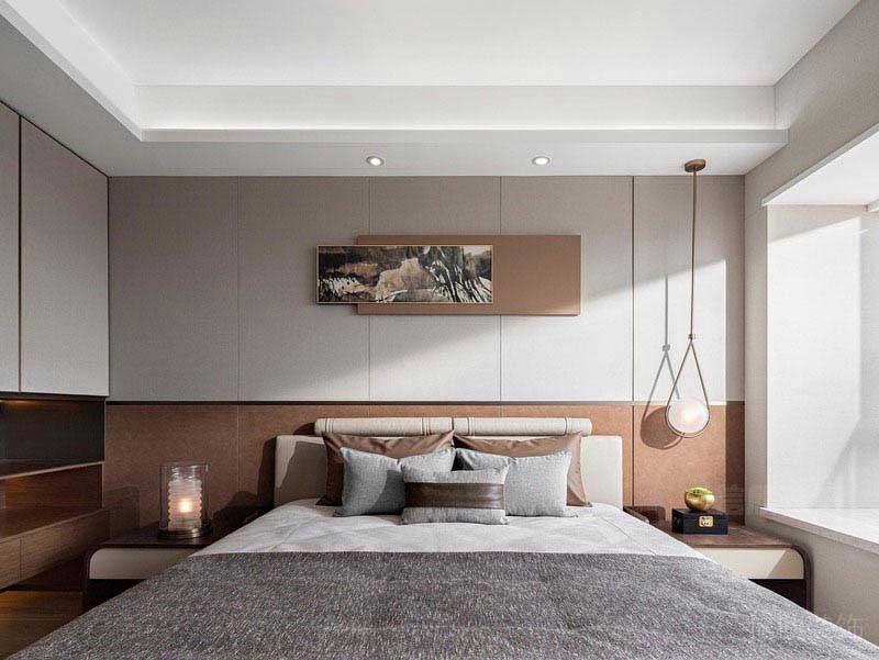 極簡(jiǎn)風(fēng)格家居客房睡床