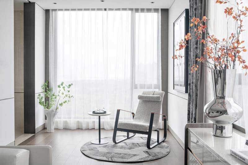 極簡(jiǎn)風(fēng)格樣板間客廳休閑區(qū)