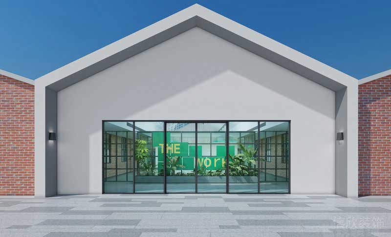 幾簡(jiǎn)工業(yè)風(fēng)辦公室外觀效果圖