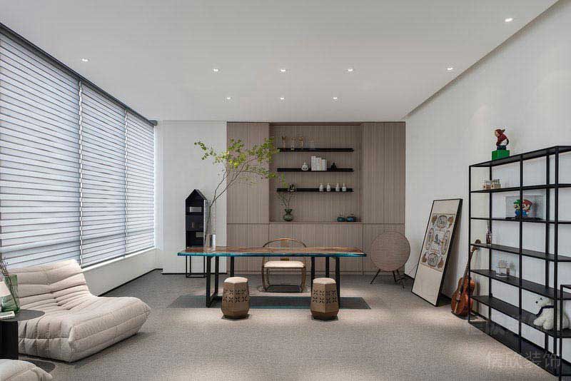 極簡新中式風(fēng)格辦公室總監(jiān)辦公室