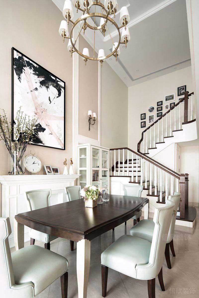 簡(jiǎn)歐風(fēng)格的餐廳設(shè)計(jì)效果圖