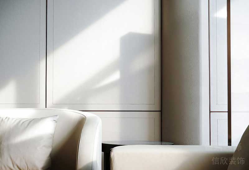 簡歐風(fēng)格樣板間客廳簡單造型背景墻