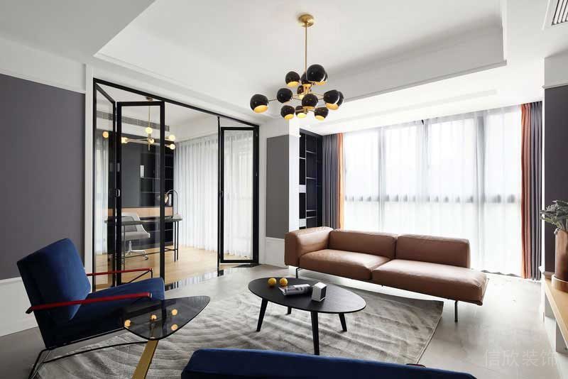 美式極簡(jiǎn)風(fēng)格家居樣板間休閑廳