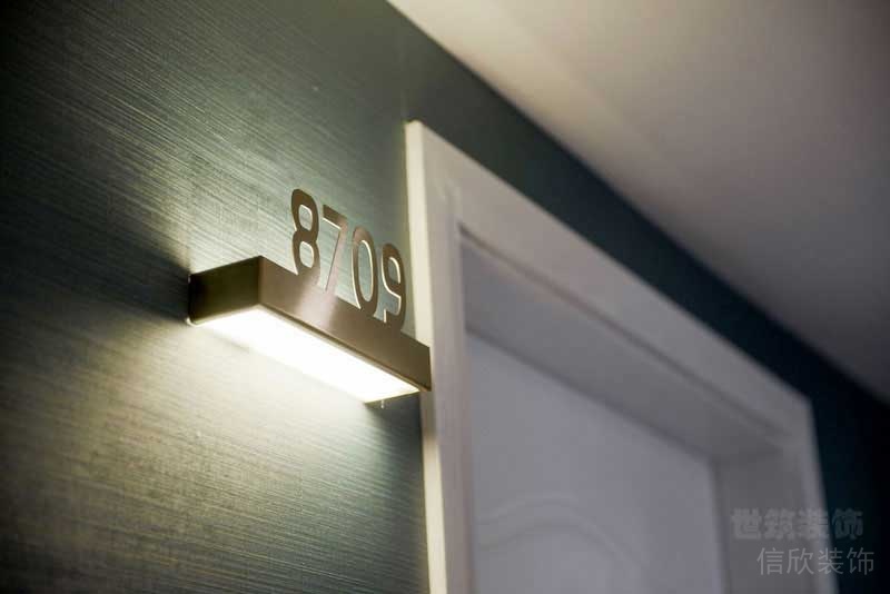 美式簡約風(fēng)格酒店空間客房門