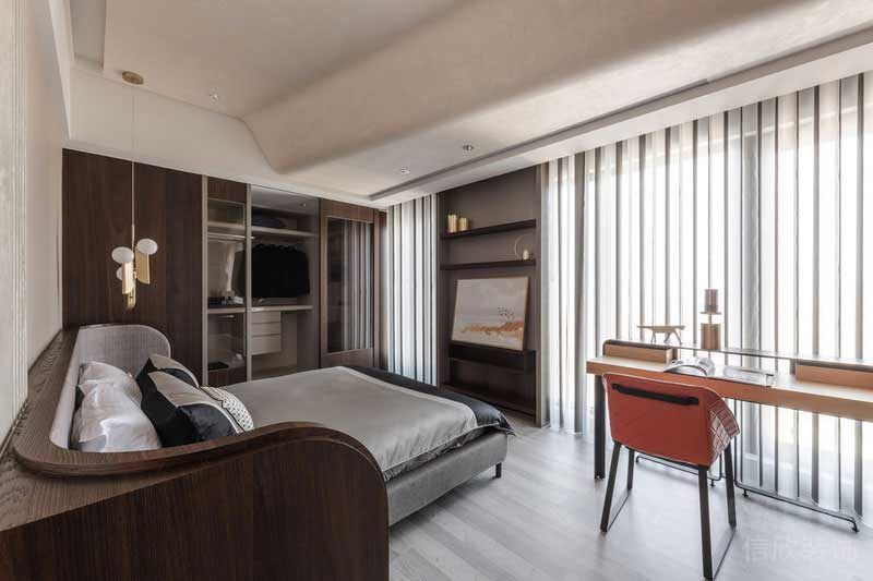 美式輕奢風(fēng)格樣板間客房