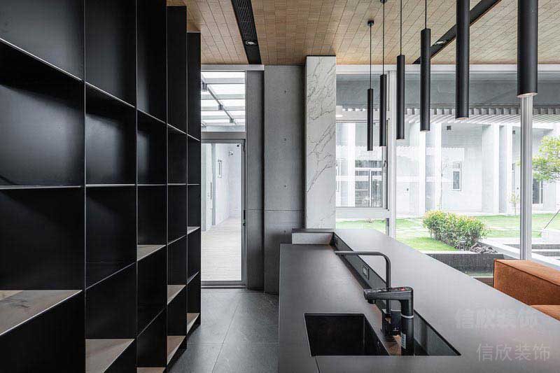 美式現(xiàn)代風別墅開放式廚房