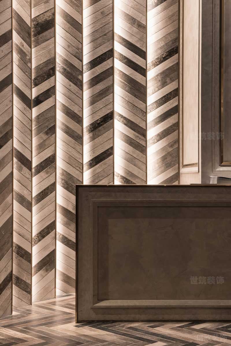 美式現(xiàn)代風(fēng)格辦公室前臺(tái)一角