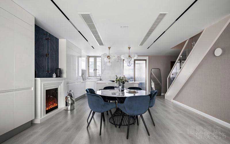 歐式現(xiàn)代風(fēng)別墅餐廳