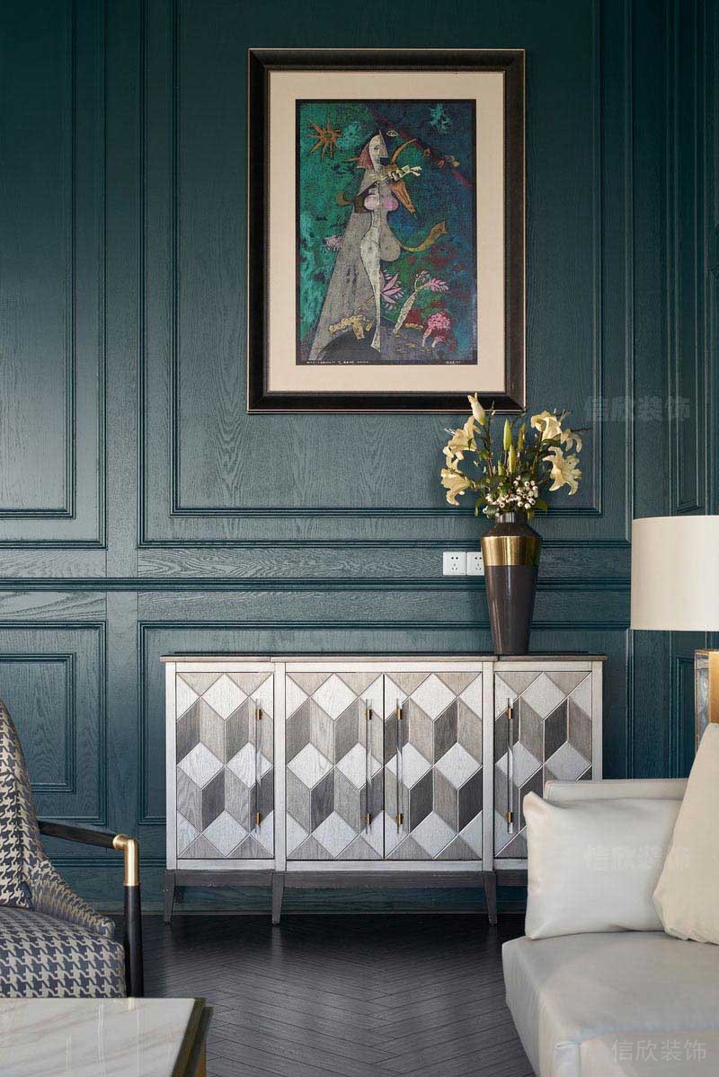 墻面綠色墻板設(shè)計的效果圖