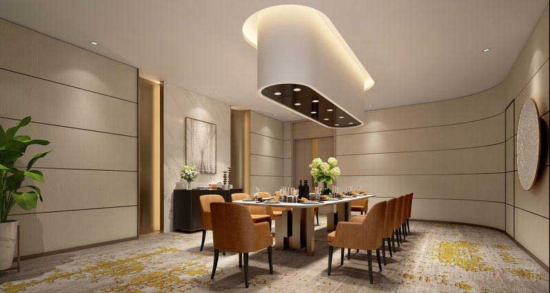 輕奢風(fēng)格別墅多人餐廳