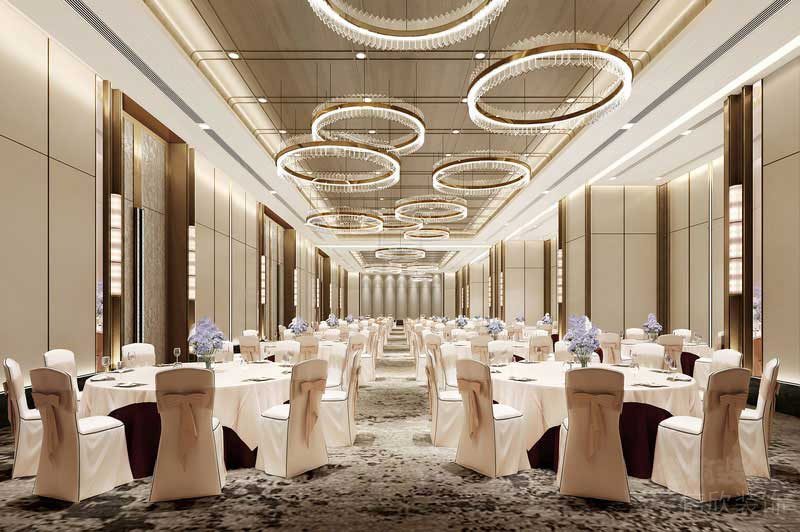 輕奢風(fēng)格餐廳宴會(huì)廳豪華吊燈