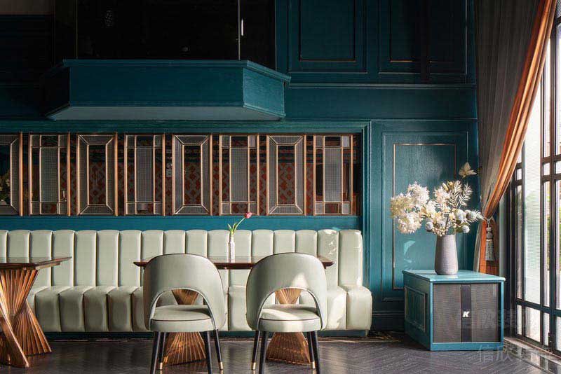 輕奢風(fēng)格高級(jí)餐廳卡座