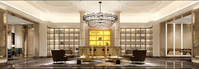 輕奢風(fēng)格會(huì)所酒吧空間