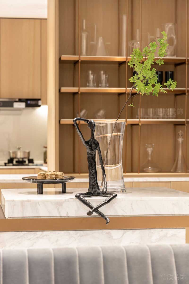 輕奢風(fēng)格家居樣板水吧裝飾品